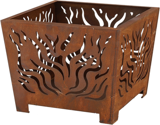 Brasero Dise�o Cuadrado Oxido S